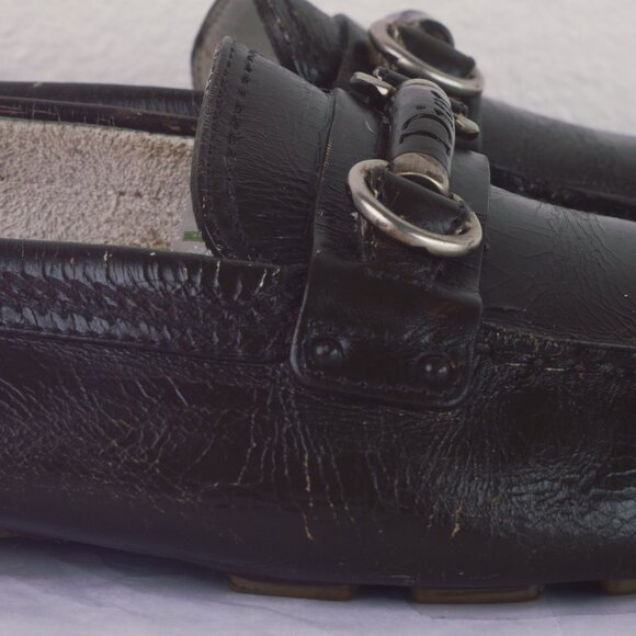 Vintage Christian Dior Leather Driving Loafers Horsebit Mens Brown Size 7.5 - Picture 3 of 9